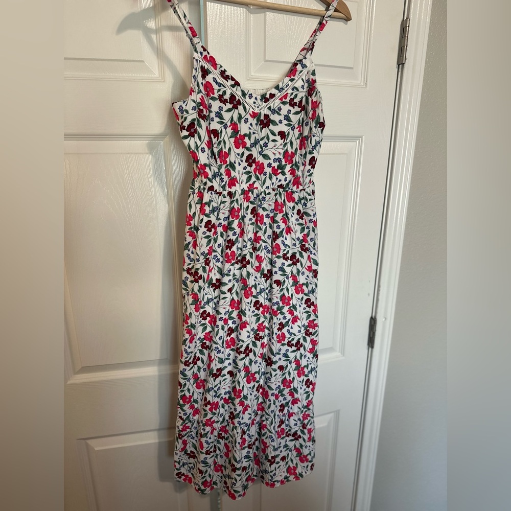 Floral-Print Fit & Flare Cami Midi Dress for Women